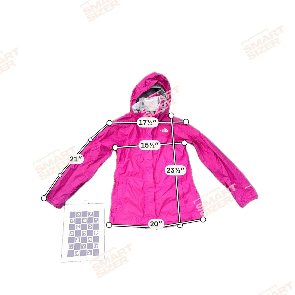 The North Face HyVent Rain Jacket Girls Pink Waterproof Hooded Shell Coat